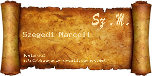 Szegedi Marcell névjegykártya